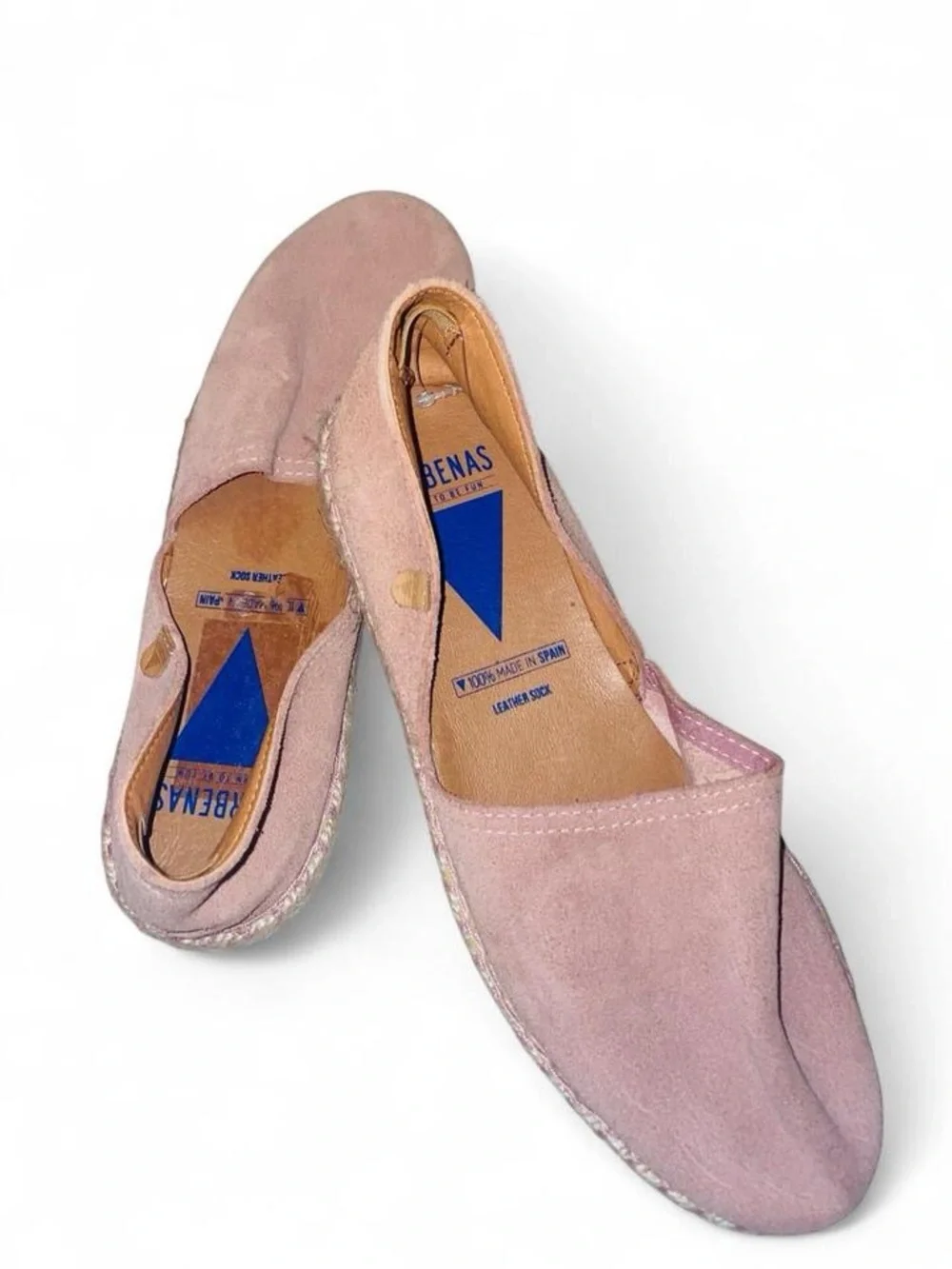 NWOB Verbenas Spain Dusty Pink Suede Espadrille Flats 39 (Women’s 8.5/9)